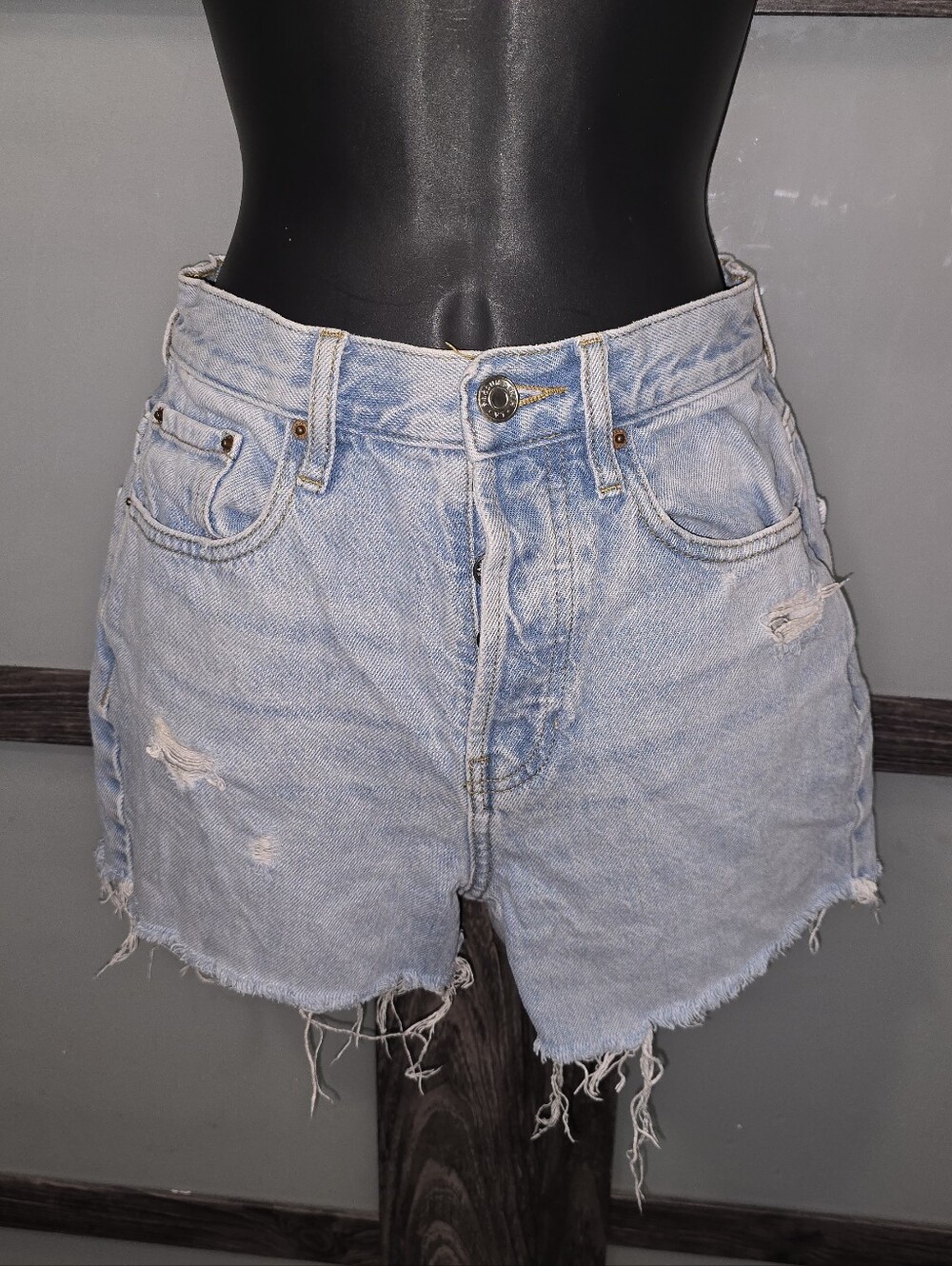 Pacsun Denim Cutoff Dad Jeans Shorts Sz 24